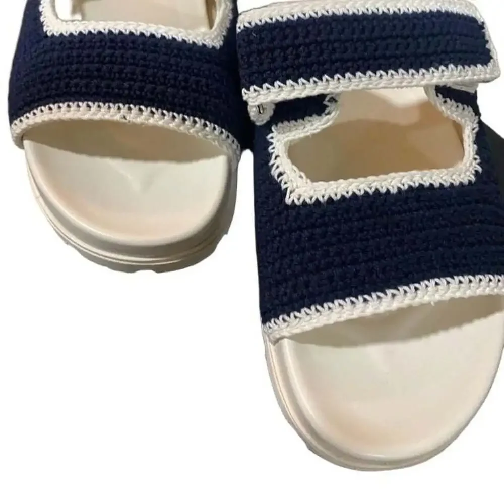 Brand New Marc Fisher LTD Women's Brinleys Crochet Footbed Sandals 7.5